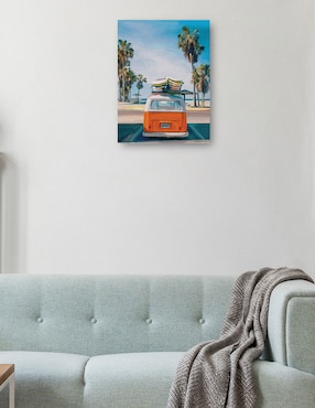 Cuadro decorativo Día de Playa Retro II técnica mixta Cuadros Jr Vintage