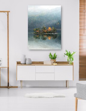 Cuadro decorativo Escape del lago técnica mixta Cuadros Jr Lagos