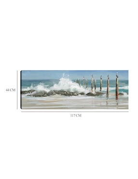Cuadro decorativo Encaramado por el mar técnica mixta Cuadros Jr Playas
