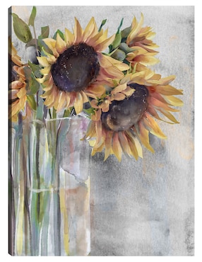 Cuadro decorativo Espejismo de girasol técnica mixta Cuadros Jr Girasoles