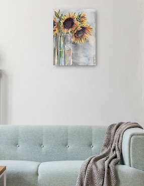 Cuadro decorativo Espejismo de girasol técnica mixta Cuadros Jr Girasoles