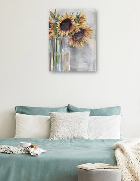 Cuadro decorativo Espejismo de girasol técnica mixta Cuadros Jr Girasoles
