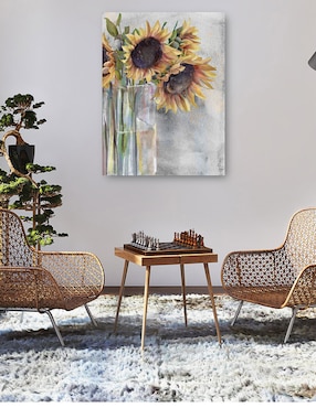 Cuadro decorativo Espejismo de girasol técnica mixta Cuadros Jr Girasoles
