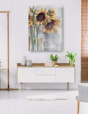 Cuadro decorativo Espejismo de girasol técnica mixta Cuadros Jr Girasoles