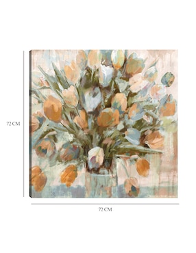 Cuadro decorativo Espléndida Plaza Coral técnica mixta Cuadros Jr Floreros