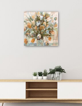 Cuadro decorativo Espléndida Plaza Coral técnica mixta Cuadros Jr Floreros