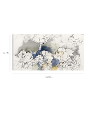 Cuadro decorativo Estudio de flores silvestres técnica mixta Cuadros Jr Primavera