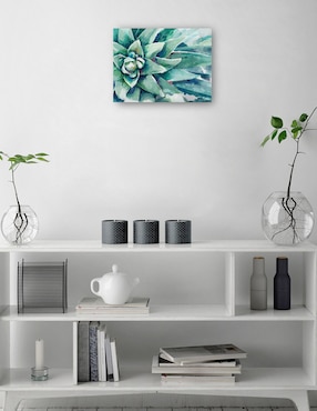 Cuadro decorativo Flor suculenta acuarela técnica mixta Cuadros Jr Floración