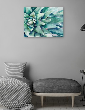 Cuadro decorativo Flor suculenta acuarela técnica mixta Cuadros Jr Floración