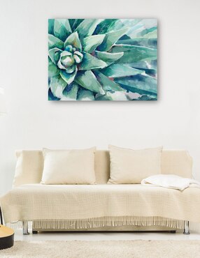 Cuadro decorativo Flor suculenta acuarela técnica mixta Cuadros Jr Floración