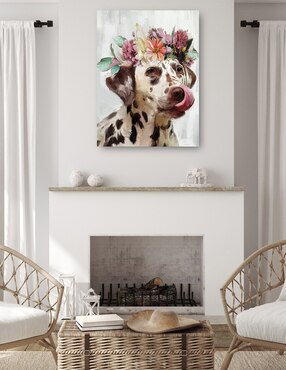 Cuadro decorativo Flor de poder III técnica mixta Cuadros Jr Animales Domésticos