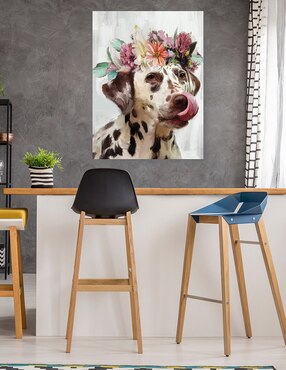 Cuadro decorativo Flor de poder III técnica mixta Cuadros Jr Animales Domésticos