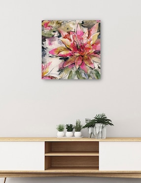 Cuadro decorativo Flor de loto técnica mixta Cuadros Jr Floración