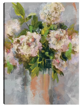 Cuadro decorativo Floral Moderno I Coral técnica mixta Cuadros Jr Floreros