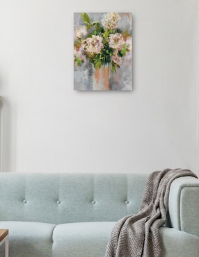 Cuadro decorativo Floral Moderno I Coral técnica mixta Cuadros Jr Floreros