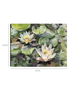 Cuadro decorativo Flores de loto técnica mixta Cuadros Jr Floración