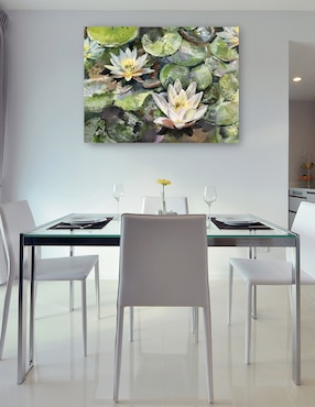 Cuadro decorativo Flores de loto técnica mixta Cuadros Jr Floración