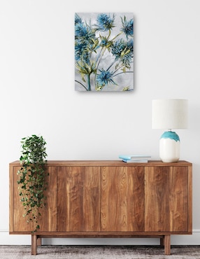 Cuadro decorativo Flores índigo técnica mixta Cuadros Jr Floración