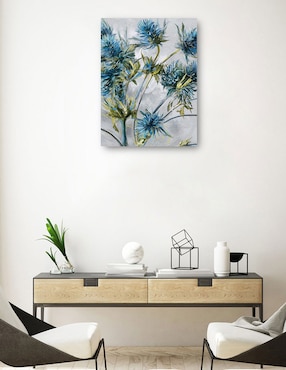 Cuadro decorativo Flores índigo técnica mixta Cuadros Jr Floración