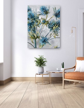 Cuadro decorativo Flores índigo técnica mixta Cuadros Jr Floración