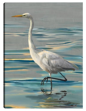 Cuadro decorativo Garceta vespertina II técnica mixta Cuadros Jr Aves Silvestres