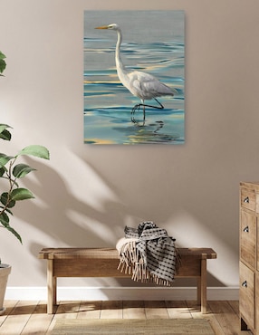 Cuadro decorativo Garceta vespertina II técnica mixta Cuadros Jr Aves Silvestres