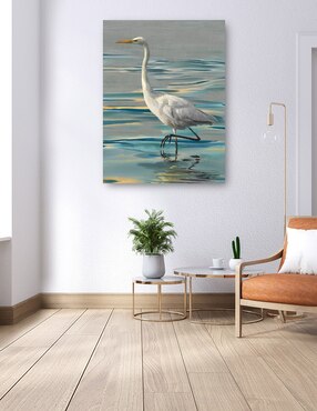Cuadro decorativo Garceta vespertina II técnica mixta Cuadros Jr Aves Silvestres