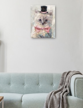 Cuadro decorativo Gatos con sombrero de copa I técnica mixta Cuadros Jr Animales Domésticos