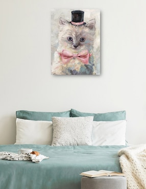 Cuadro decorativo Gatos con sombrero de copa I técnica mixta Cuadros Jr Animales Domésticos