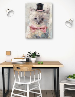 Cuadro decorativo Gatos con sombrero de copa I técnica mixta Cuadros Jr Animales Domésticos