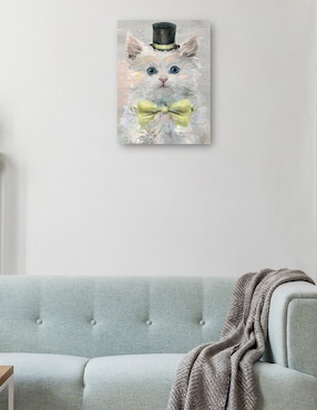 Cuadro decorativo Gatos del sombrero de copa III técnica mixta Cuadros Jr Animales Domésticos