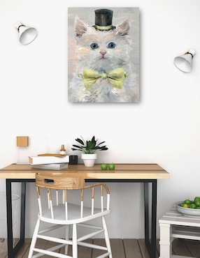 Cuadro decorativo Gatos del sombrero de copa III técnica mixta Cuadros Jr Animales Domésticos