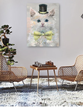 Cuadro decorativo Gatos del sombrero de copa III técnica mixta Cuadros Jr Animales Domésticos
