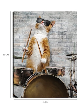 Cuadro decorativo Gatos de Jazz II técnica mixta Cuadros Jr Animales Domésticos