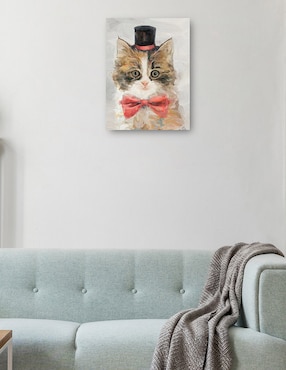 Cuadro decorativo Gatos con sombrero de copa II técnica mixta Cuadros Jr Animales Domésticos