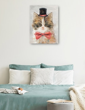 Cuadro decorativo Gatos con sombrero de copa II técnica mixta Cuadros Jr Animales Domésticos