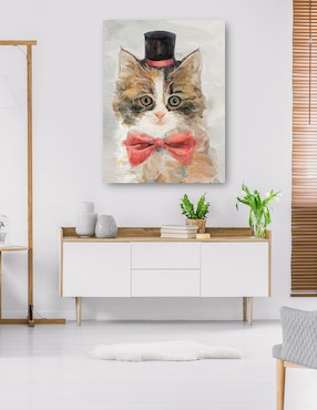 Cuadro decorativo Gatos con sombrero de copa II técnica mixta Cuadros Jr Animales Domésticos