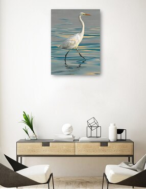 Cuadro decorativo Garceta vespertina I técnica mixta Cuadros Jr Aves Silvestres