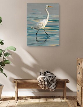 Cuadro decorativo Garceta vespertina I técnica mixta Cuadros Jr Aves Silvestres