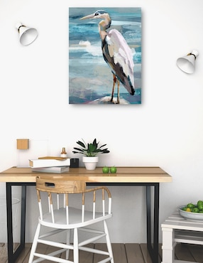 Cuadro decorativo Garza de domingo II técnica mixta Cuadros Jr Aves Silvestres