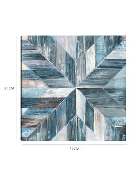 Cuadro decorativo Galería Barnwood Azul técnica mixta Cuadros Jr Formas