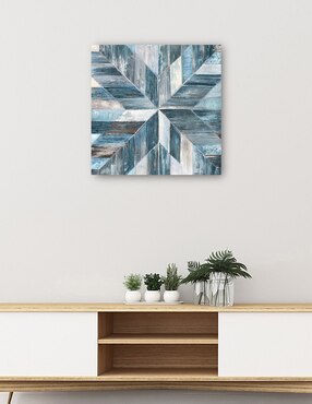 Cuadro decorativo Galería Barnwood Azul técnica mixta Cuadros Jr Formas