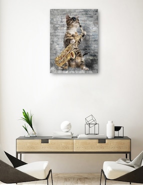Cuadro decorativo Gatos de Jazz IV técnica mixta Cuadros Jr Animales Domésticos