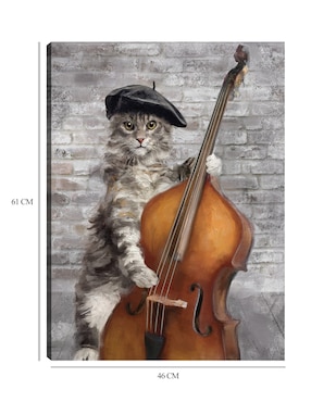 Cuadro decorativo Gatos de Jazz III técnica mixta Cuadros Jr Animales Domésticos