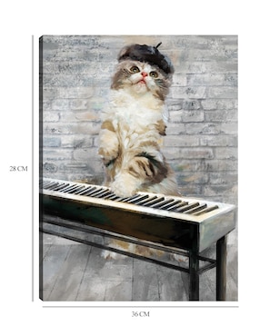 Cuadro decorativo Gatos de Jazz I técnica mixta Cuadros Jr Animales Domésticos