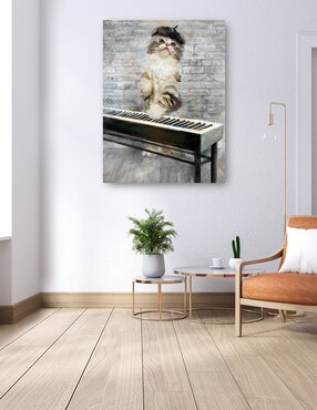 Cuadro decorativo Gatos de Jazz I técnica mixta Cuadros Jr Animales Domésticos
