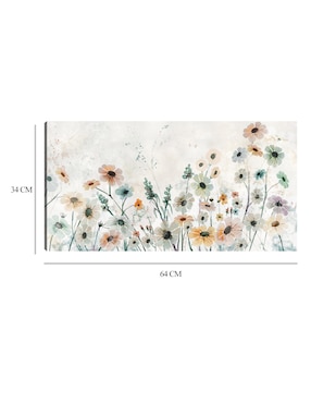Cuadro decorativo Flores suaves técnica mixta Cuadros Jr Primavera