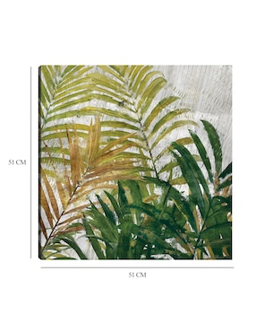 Cuadro decorativo Hojas tropicales técnica mixta Cuadros Jr Palmas