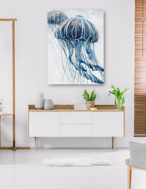 Cuadro decorativo Jaleas de índigo técnica mixta Cuadros Jr Animales Marinos