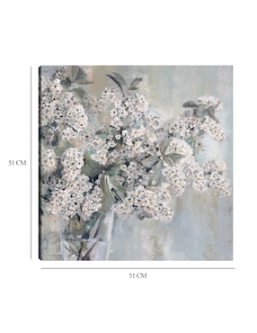 Cuadro decorativo Jardín Blanco técnica mixta Cuadros Jr Arreglo Floral